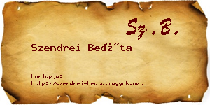 Szendrei Beáta névjegykártya